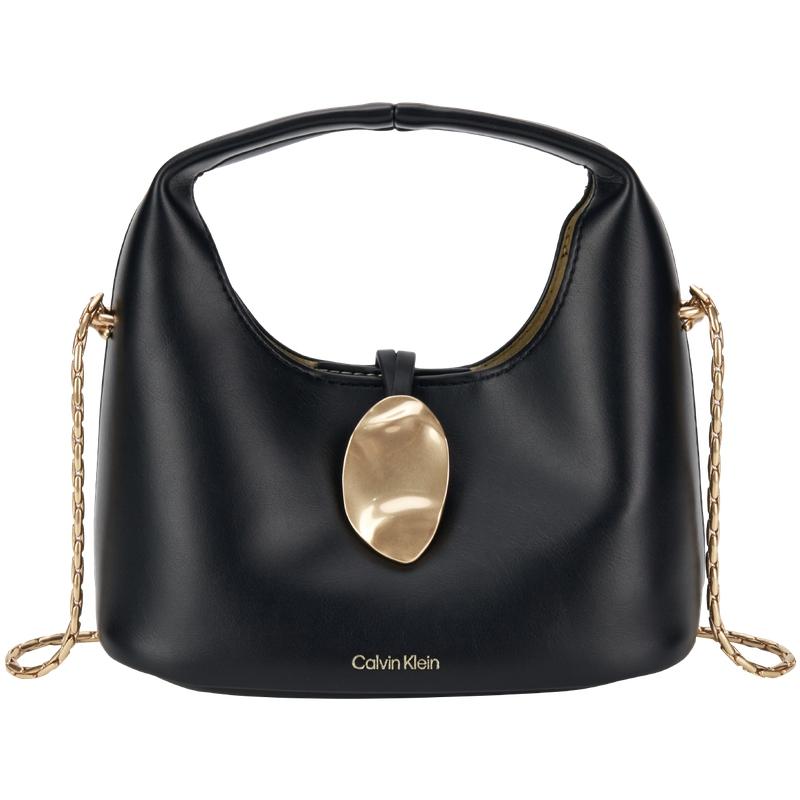

Calvin Klein Commuter Style Compact Handheld Shoulder Tote Bag Small Women handbags Space-Black 4K3177GUB1 Basic Set (Bag)