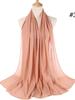 70*180cm bubble chiffon muslim headscarf for women solid color hijab scarf shawls and wraps hijab femme musulman kopftuch
