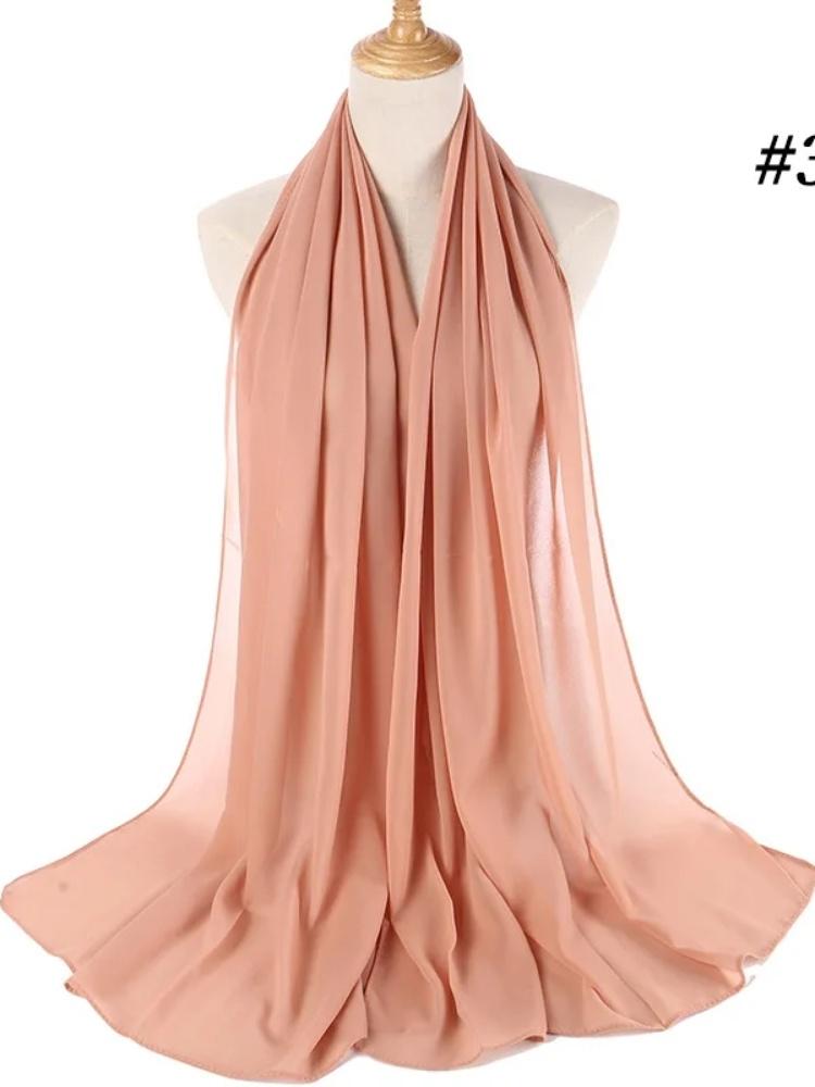 70*180cm bubble chiffon muslim headscarf for women solid color hijab scarf shawls and wraps hijab femme musulman kopftuch