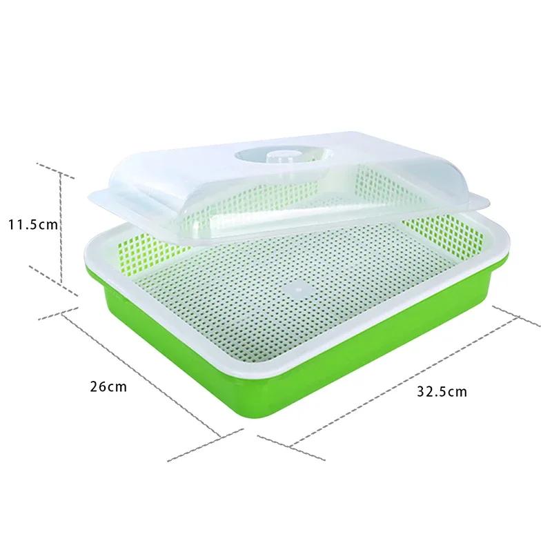 Garden Home Use Seed Sprouter Tray BPA Free PP Soilless Bean Sprout Grower Seedlings Germination Tray Sprouting Kit with Lid