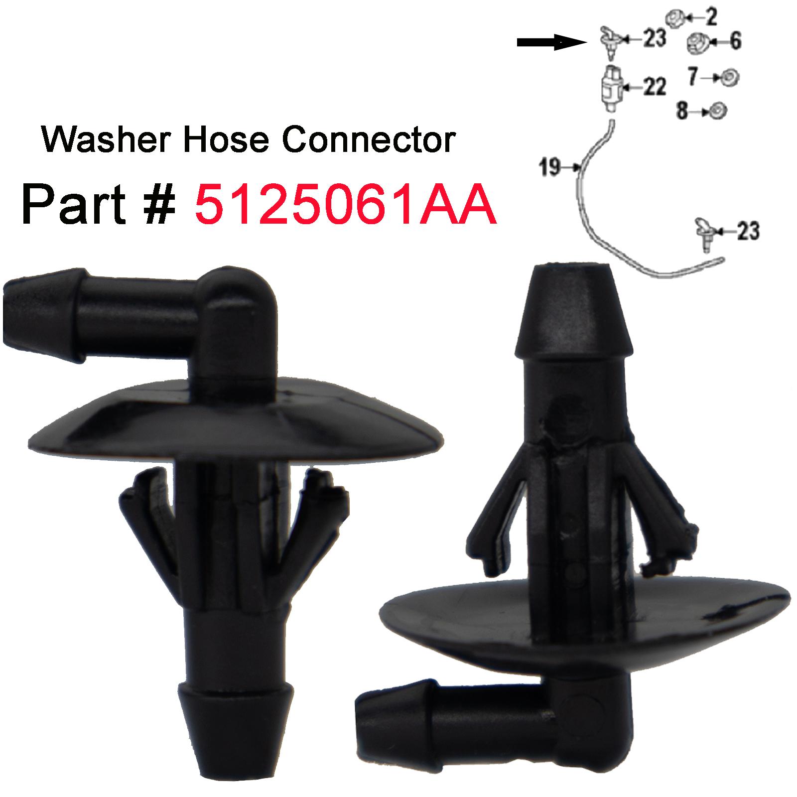 Windshield Washer Fluid Hose Kit 2-Pack Windshield Washer Hose Connector For Sprinter 2500 3500 - Replacement A6318690024 5125061AA Sprinter Washer