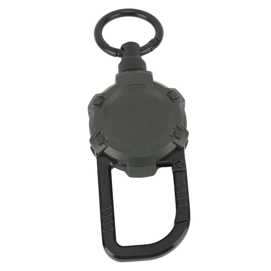 Breloc magnetic retractabil din sârmă de oțel inoxidabil, carabină cu cataramă ușor de tras, verde OD