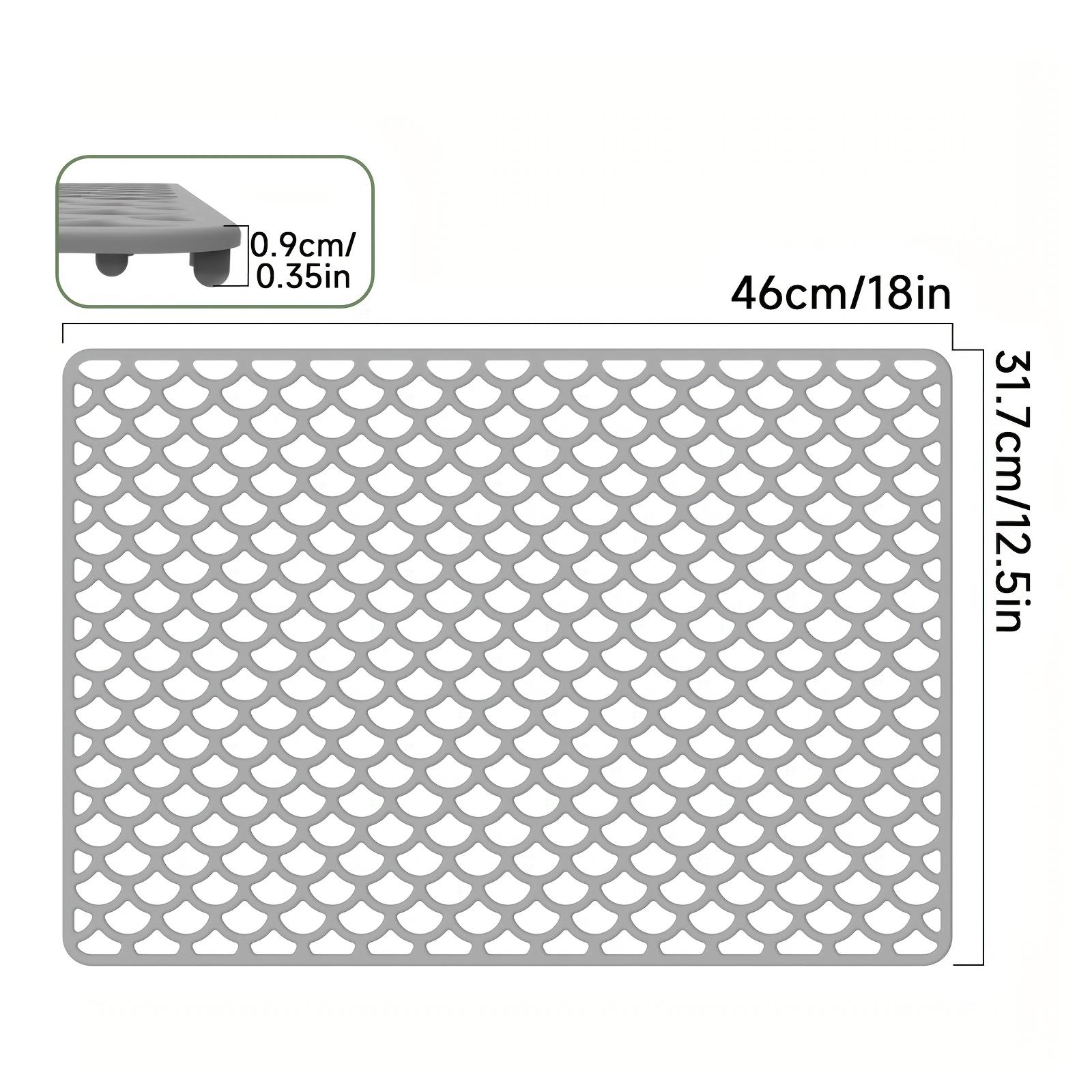 

Прочный силиконовый коврик для слива воды в раковине, Непротекаемый, Нескользящий коврик для замачивания, Полый силиконовый коврик для раковины. серый