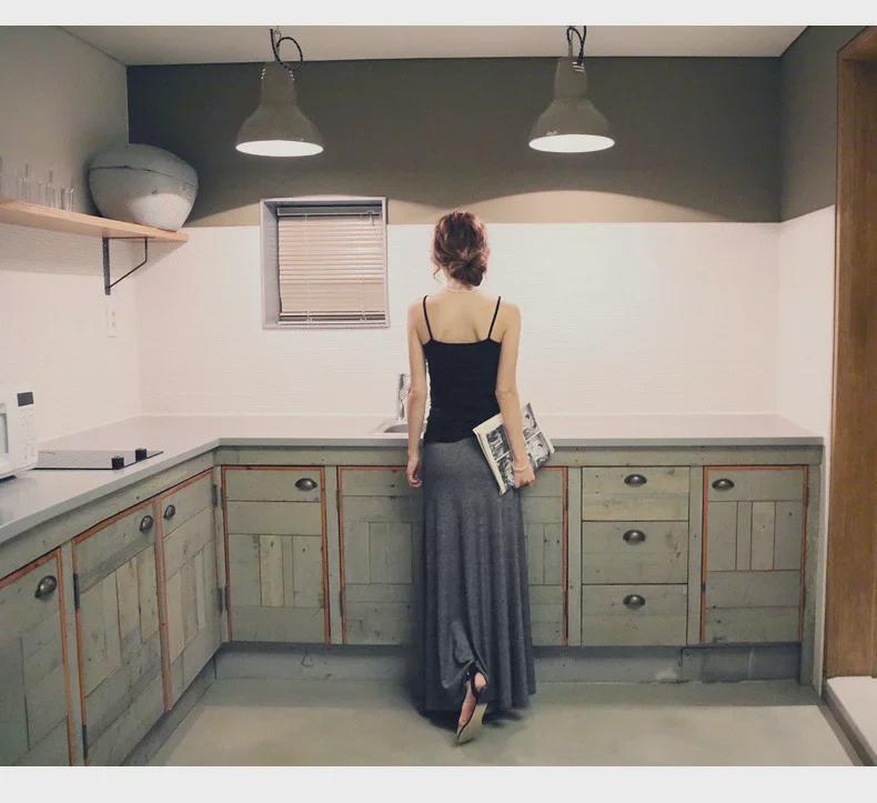 Women's Modal A-Line Strappy Long Skirt - Slim Fit, Summer Style, Plus Size