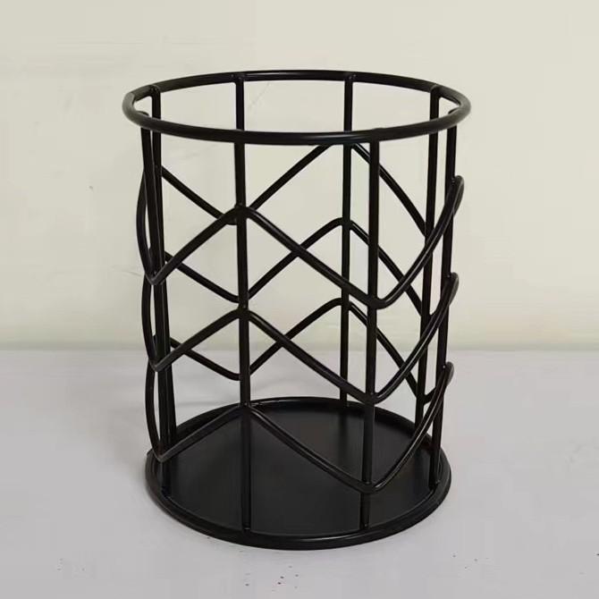 Multi-Function Iron Pen & Makeup Brush Holder - Desktop Storage Basket