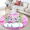 Diddl Pattern Round rug,Carpet Rug for Living Room Bedroom Playroom ,Non-slip Floor Mat,Holiday Gifts and Birthday Gifts.