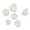 100pcs/Lot ABS Imitation Pearl Flower Spacer Beads End Caps Charms Pendant for DIY Bracelet Necklace Jewelry Making Supplies