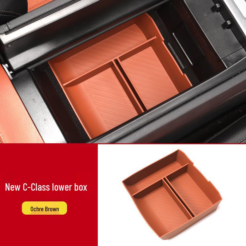 Storage Organizer for Mercedes-Benz GLC260, New C/E-Class, and E300L Center Console Armrest.