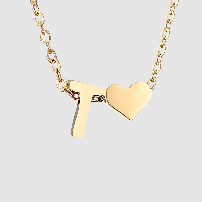 St. Delan DIY 3D Heart Necklace: Personalized Non-Fading Clavicle Chain