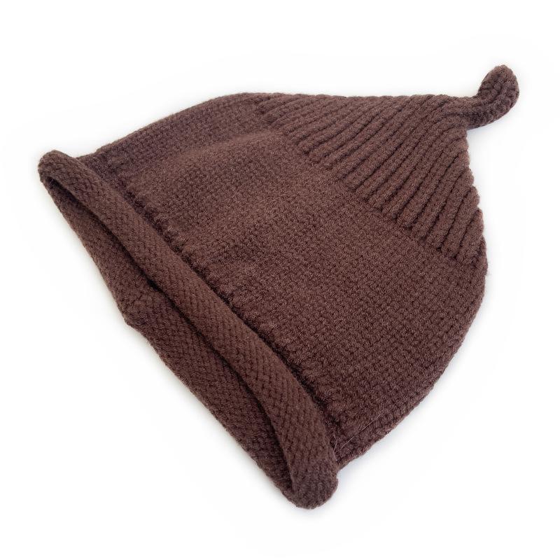 Katzenbruder Unisex Woll-Babyhut: Neuer Herbst/Winter-Eingang, Einfarbig, Warmer Strick, Klassisches Design.