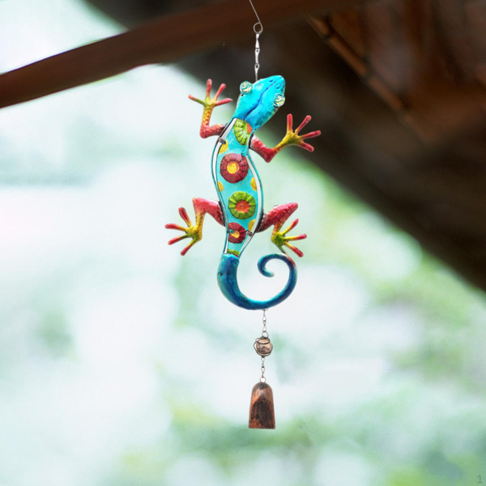 

Геккон ветряные колокольчики для улицы окрашенные подарки для женщин синий