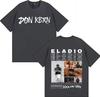 Rapper Eladio Carrion 2025 Album Trendy Stampa Double Sided Maglietta Girocollo Uomo Hip Hop Maglietta Larga Oversize Y2K Tee Streetwear