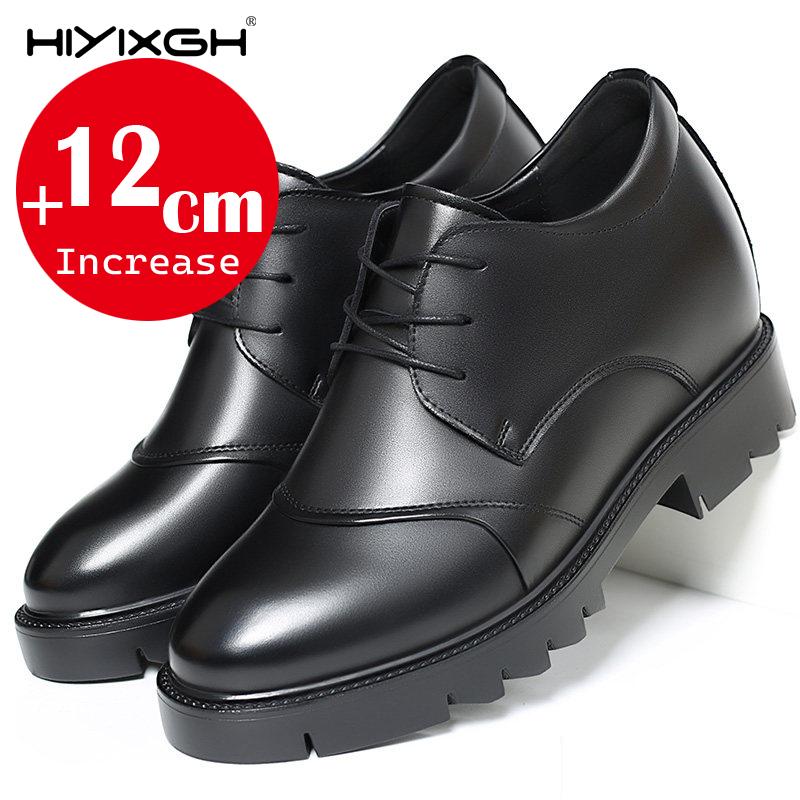 Height Increasing Derby Shoes For Men'S Dress Shoes 12cm Increase Casual Comfortable Breathable Invisible Wedding Elevator Shoes