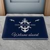 Personalized Custom Boat Name Doormat Indoor Outdoor Anti Slip Bath Mat Welcome Aboard Door Mat Home Decor Bathroom Rug