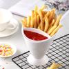 Slanted Snack Cup Plastic Dessert Plate Durable Vegetable Salad Cup  Home