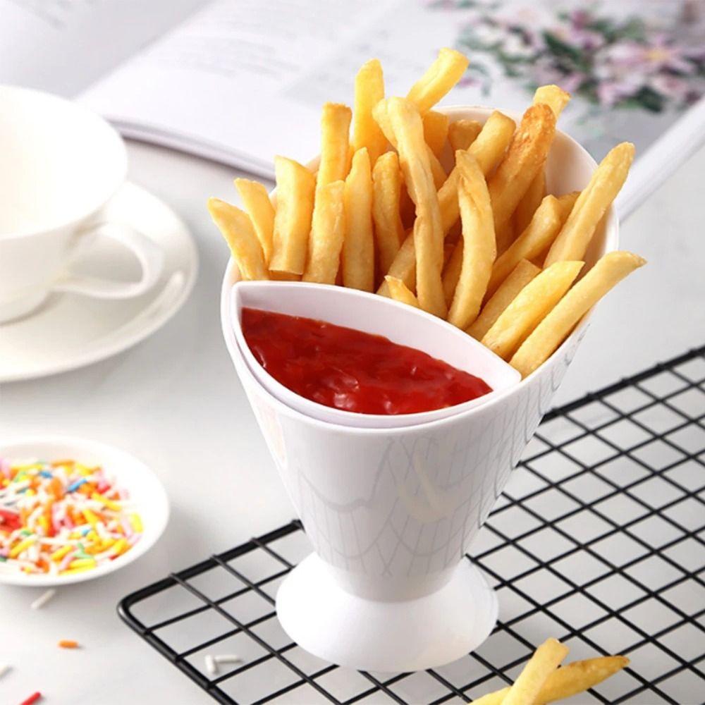 Slanted Snack Cup Plastic Dessert Plate Durable Vegetable Salad Cup Home