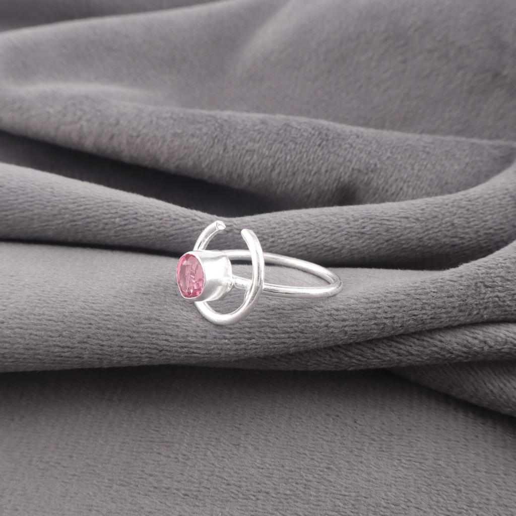 Pink Tourmaline Gemstone Ring 925 Sterling Silver Handmade Jewelry Birthday Gift RR-54-13
