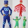 Noblekids Pj Mask Costume Featuring Colorful Catboy Owlette Gekko Jumpsuit For Kids