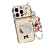 Lambskin Polka Dot Kt Cat Apple 17promax Mobile Phone Case iPhone16 All-inclusive 15pro Large Window Mirror