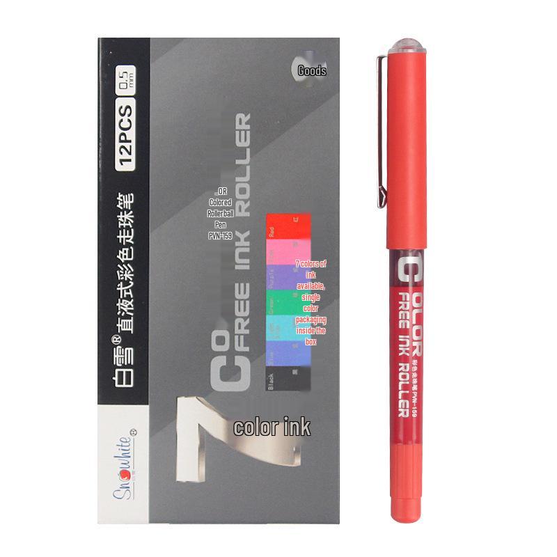 PVN-159 Red Needle-Type Gel Pen for Students, Signatures, and Office Use