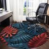 1pc Tropical Leaves Office Round Area Rug, Indoor Mat Suitable For Office, Under Office Chairs Bedroom Living Room Home Decor, Room Deco