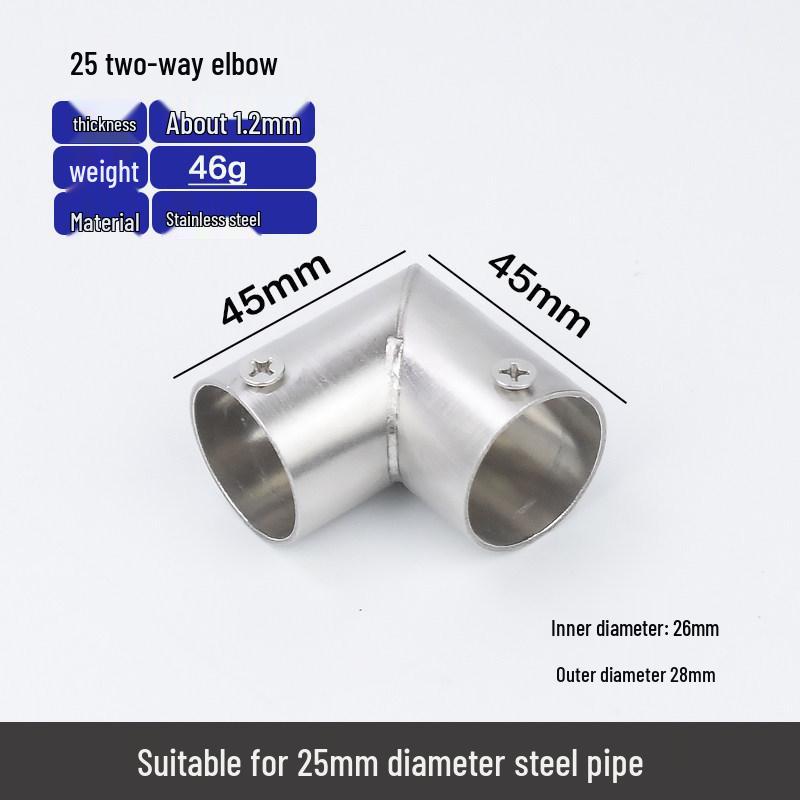 Stainless Steel Right Angle Elbow Union Tee Four-Way Pipe Fitting Combo