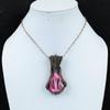 Dazzling Pink Kunzite Gemstone Handmade Copper Wire Wrap Jewelry Pendant