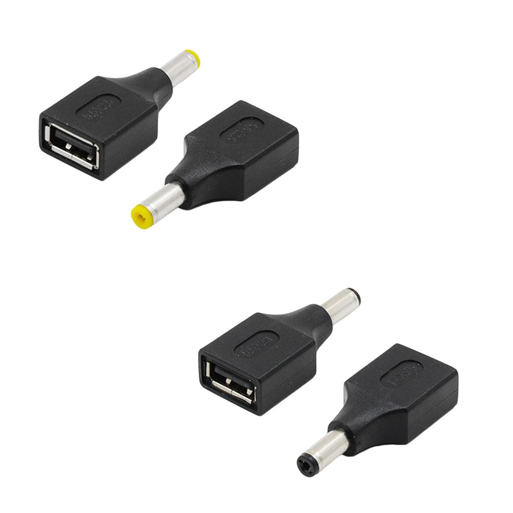 USB A Female to 2.5x0.7mm 3.5x1.35mm 4.0x1.7mm 5.5x2.5mm Male Connector USB to DC Power Plug Charging Adapter