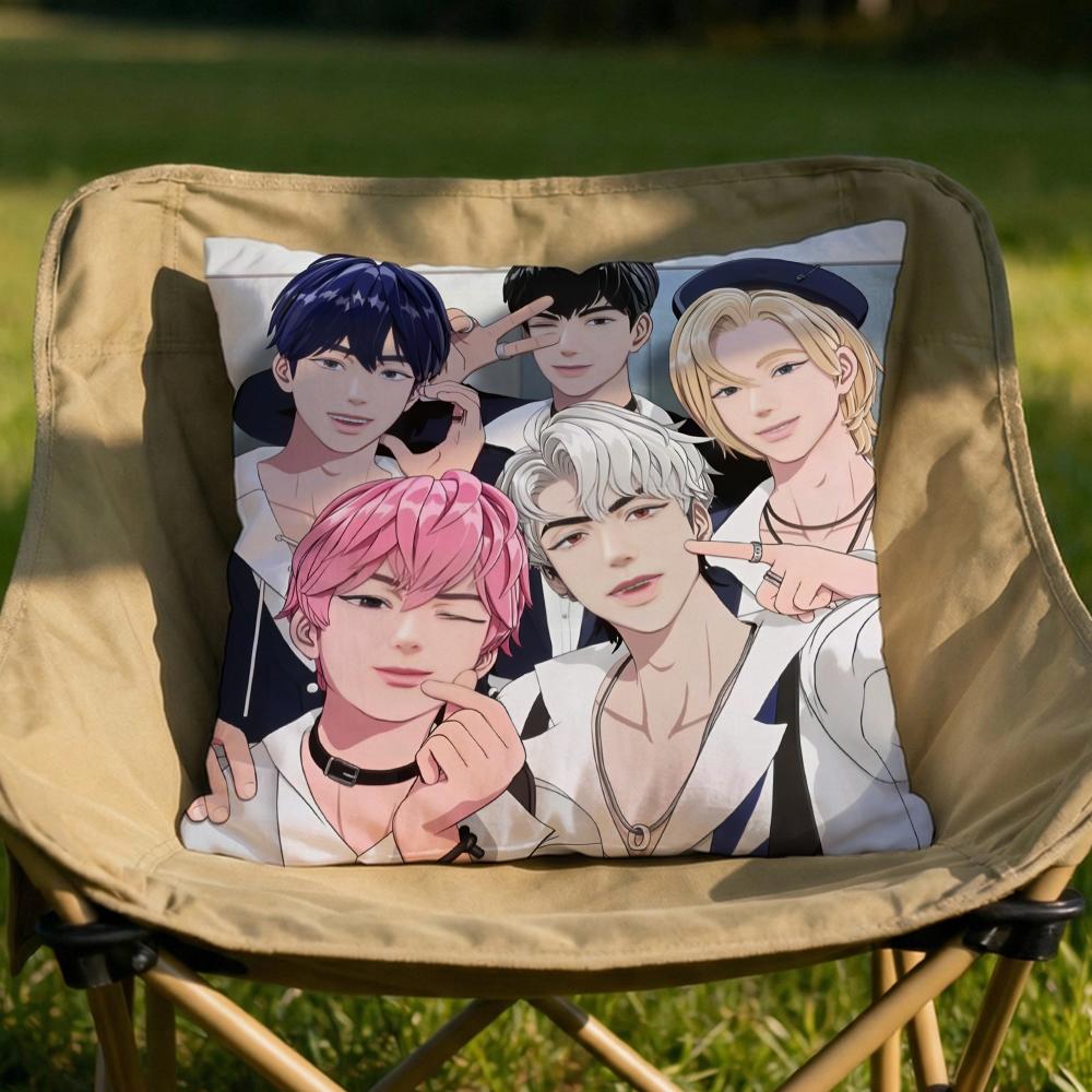 Kpop PPLAVE Cushion Cover Soft Reversible Durable Pillow Cover MultiScene Use for Home Car Daily Comfort