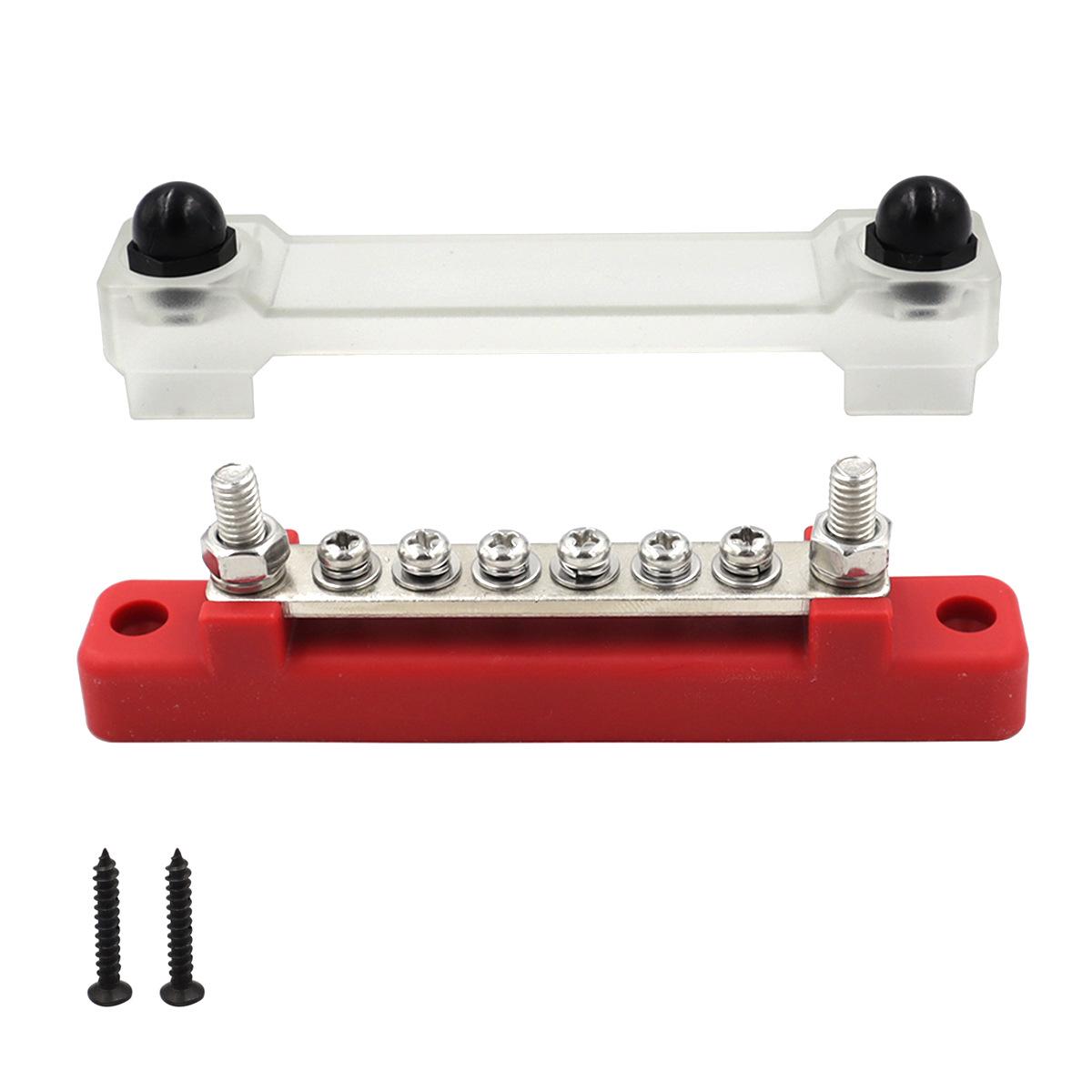 

150A Copper Busbar Terminal Block with Transparent Cover - 6/12-Way Single Row