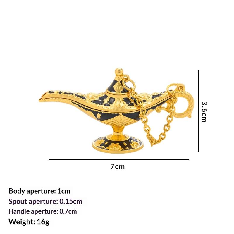Vintage Wishing Aladdin God Lamp Palace Style Mini Statue Wedding Festivals Party Home Living Room Tabletop Decoration Crafts