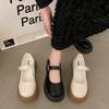 French Mary Jane Small Leather Shoes Women's 2025 New Spring and Autumn with Skirt Single Shoes Versatile White Loafers Women's