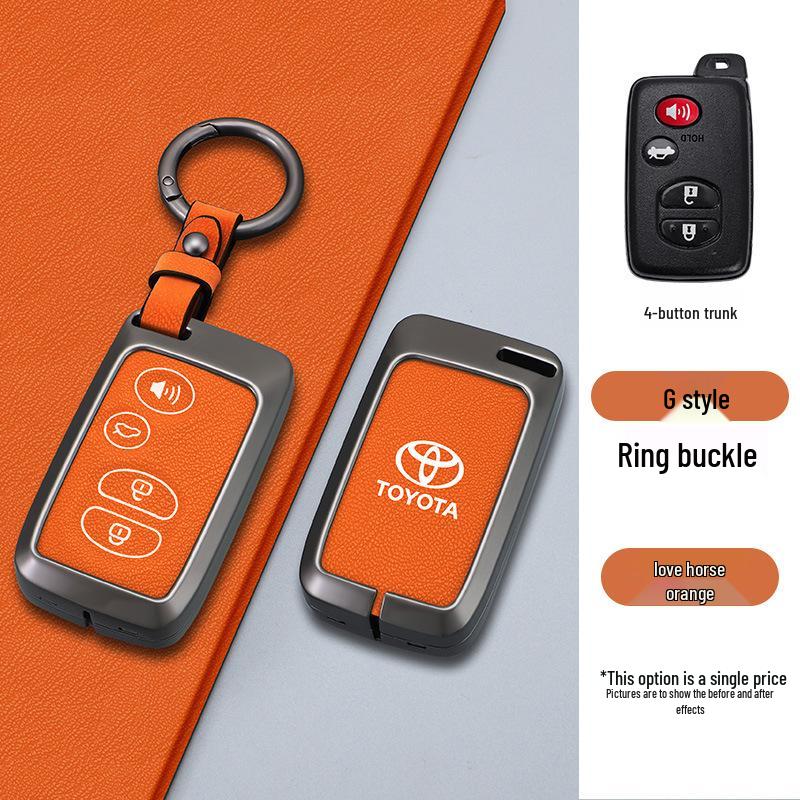 Key Case for 09/10/11 Camry, Highlander, Prius, 86, Reiz, Prado - Metal Finish
