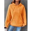 Women's 2023 Loose Pullover Hoodie with Kangaroo Pocket, Long Sleeve, Drawstring, Drop Shoulder