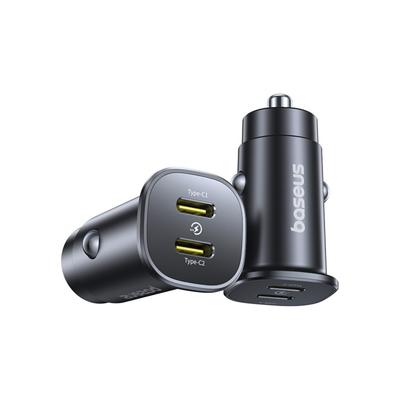 Autonabíječka 2 x USB-C 30W - černá