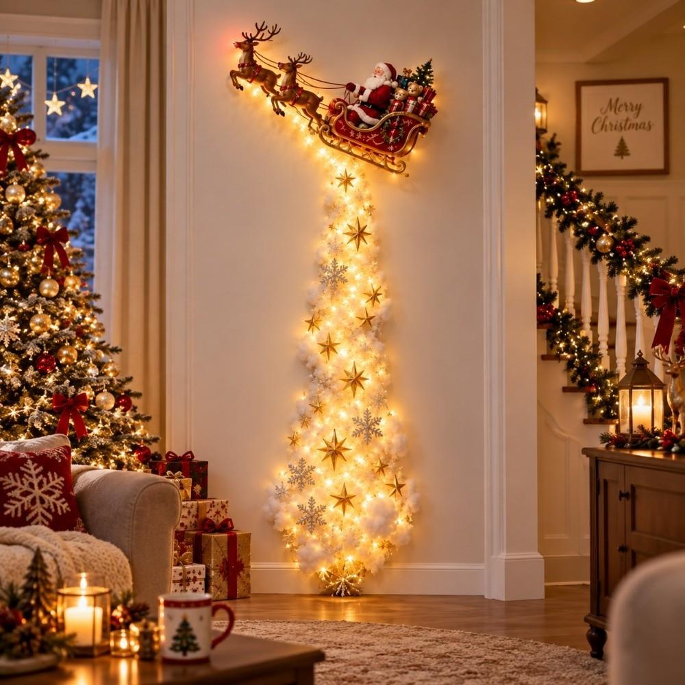Elk Christmas Magic Trail Wall Light Snowman Snowflake Christmas Decoration Door Decor