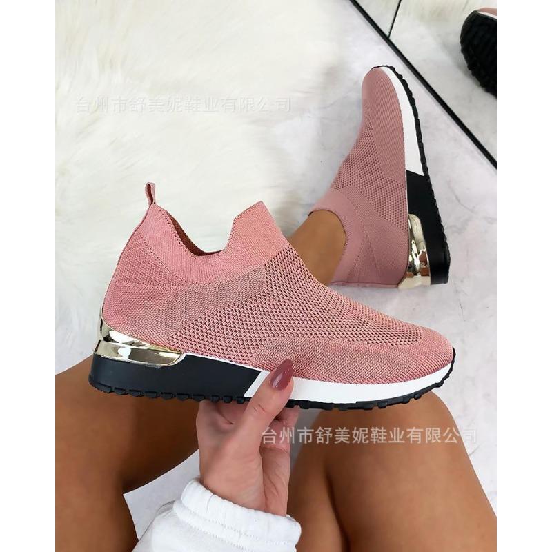 Wish New Fly-woven Socks Shoes Elastic Cloth Large Size Women's Shoes