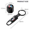 Car Wheel Tire Valve Stems Caps with car Keychain keyrings For Buick Avenir Enclave Century Encore Lacrosse XT GL6 Cascada