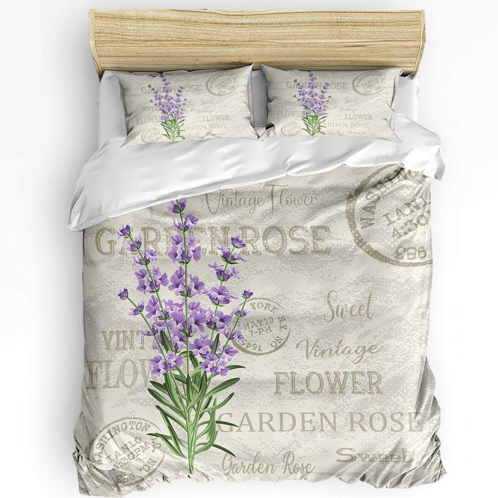 Rosa Blume Rose Vintage Bettbezug mit Kissenbezug Kundenspezifisches 3-teiliges Bettwäscheset Bettbezug Doppelbett Heimtextil