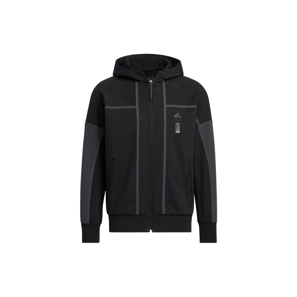 adidas Jackets Men's Black Hooded Moderate Other HN8974