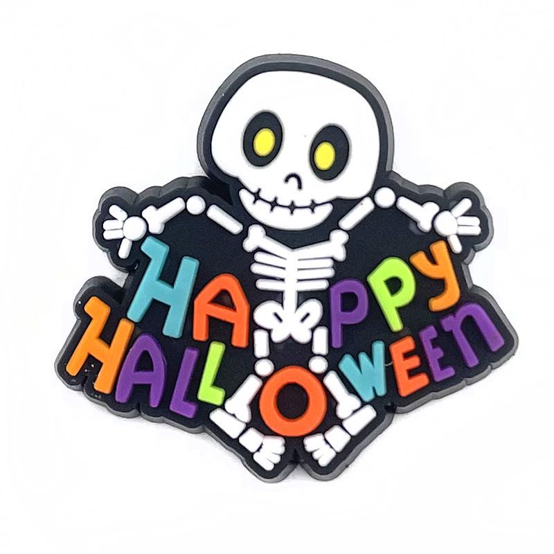 Black & White Halloween Punk Metal Rock Croc Shoe Charms