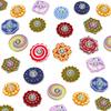6/10Pcs Graffiti Retro Style Fingertip Top Color Small Top Decompression Toy Small Gift Children Birthday And School Start Gift