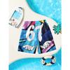 3D Number 67 Printed Beach Shorts - Quick Drying and Breathable, Elastic Waistband with Drawstring