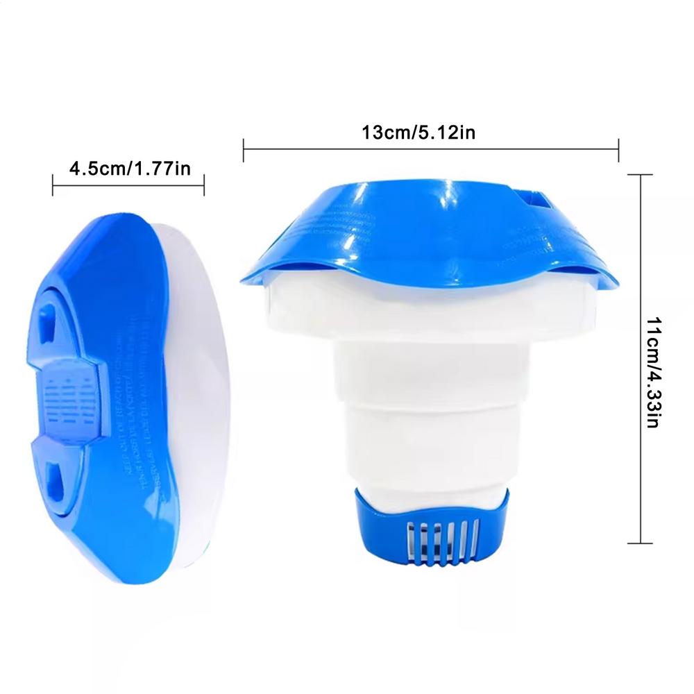 Chlorine Floater 5-inch Tablet Holder Dispenser Pool Floater for Backyard Outdoor Residential Commercial Hotel Fountain Water синий