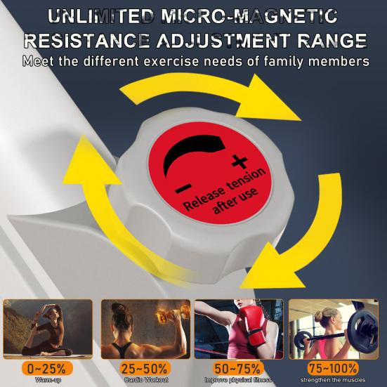 Heimtrainer Ergometer Indoor Cycling Bike Magnetischer Heimtrainer Fahrrad Heimtrainer aufrecht für Heim-Fitnessstudio-Workout mit Bremse Schwungrad