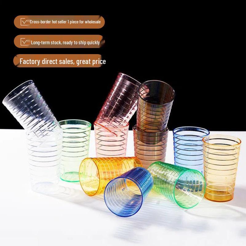 Stocked Drop-Proof Acrylic Beverage Cup - Transparent for Milk, Juice, or Wine