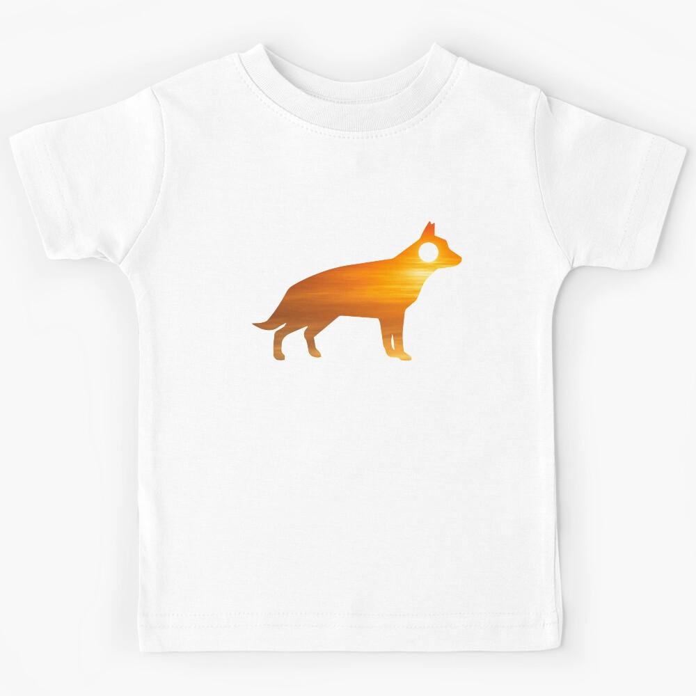 German Shepherd Dog Silhouette Sunrise Kids T-Shirt 150