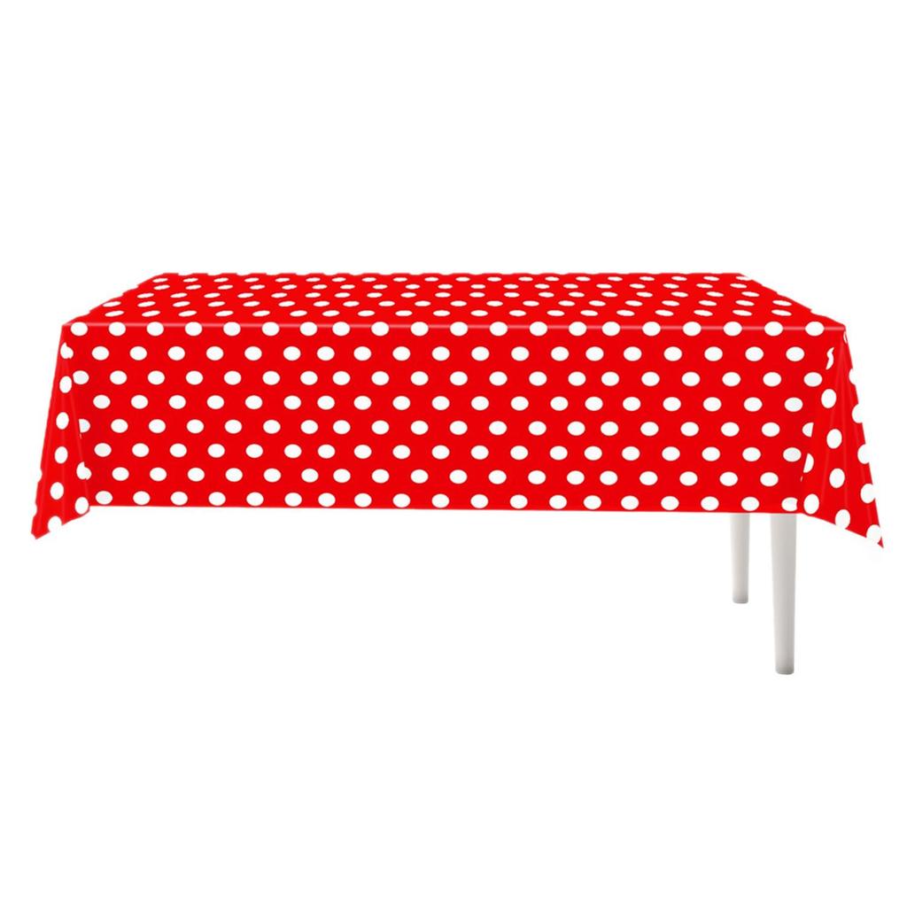 Cartoon Birthday Party Tableware Set: Black, Red, Yellow Polka Dot Plates & Napkins