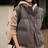 White goose down silhouette stand-up collar vest down jacket autumn goose down jacket