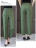 Women's High-Waist Cotton-Linen Summer Pants: Stylish, Elastic, Straight Fit for Middle-Aged and Elderly